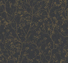 DD3811 Luminous Branches Black & Gold Dazzling Dimensions Wallpaper by York Wallcoverings