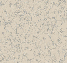 DD3815 Luminous Branches Taupe & Silver Dazzling Dimensions Wallpaper by York Wallcoverings