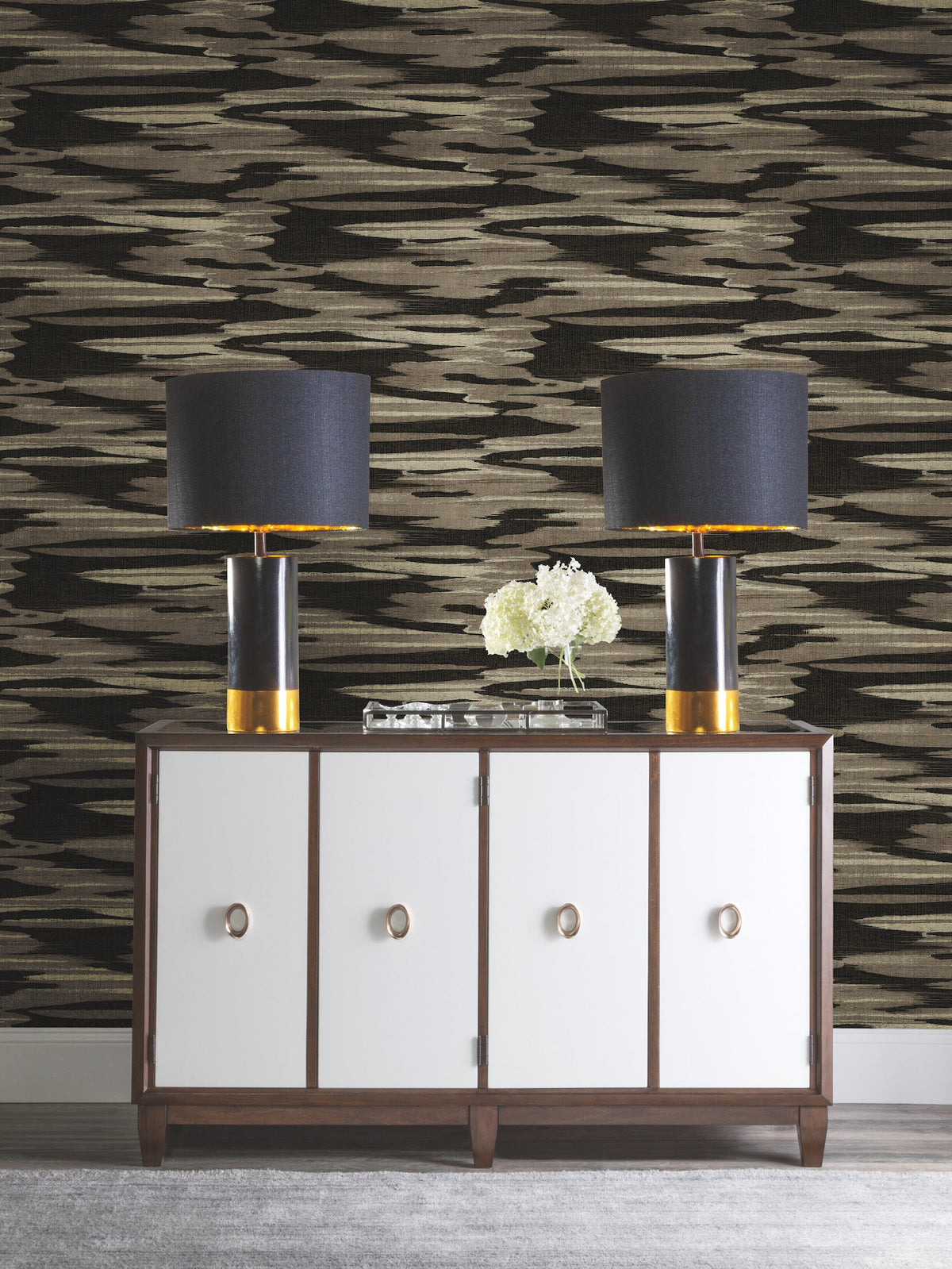 DD3825 Nimbus Black Dazzling Dimensions Wallpaper by York Wallcoverings