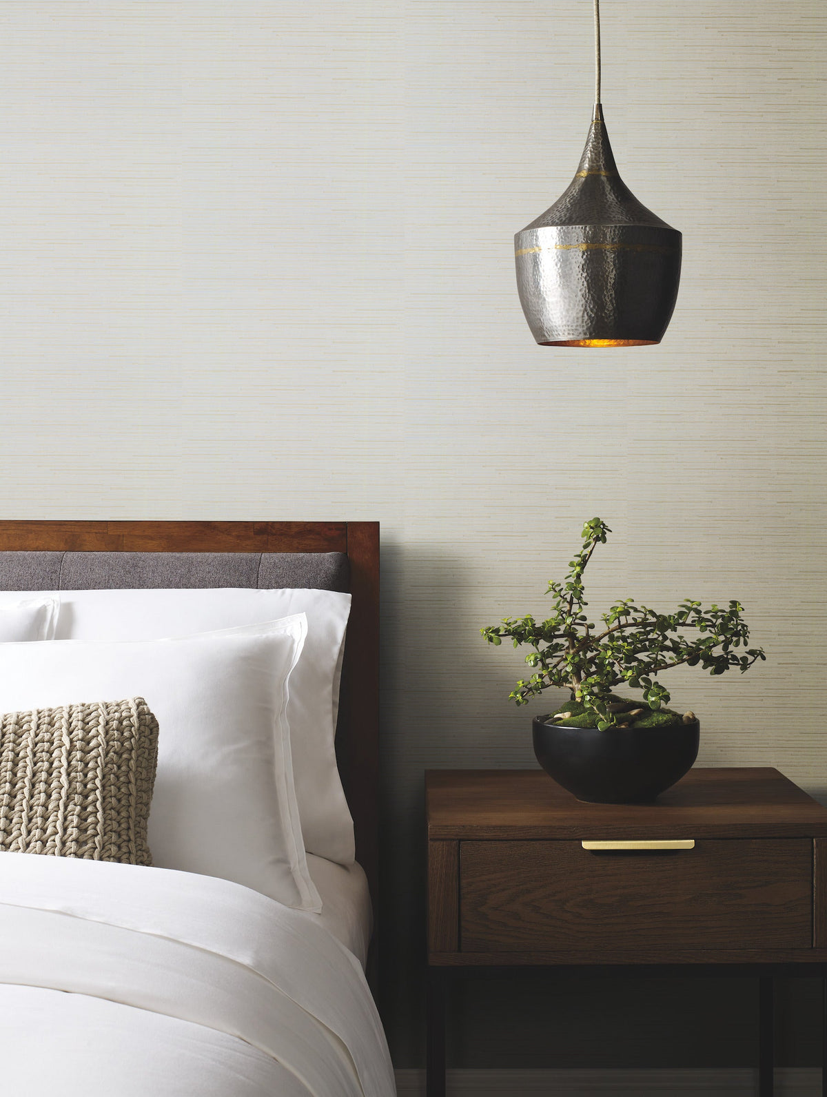 DD3831 Ribbon Bamboo Cream & Gold Metallic Dazzling Dimensions Wallpaper by York Wallcoverings