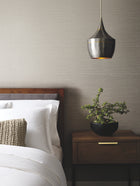 DD3832 Ribbon Bamboo Silver Metallic Dazzling Dimensions Wallpaper by York Wallcoverings