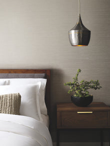 DD3832 Ribbon Bamboo Silver Metallic Dazzling Dimensions Wallpaper by York Wallcoverings