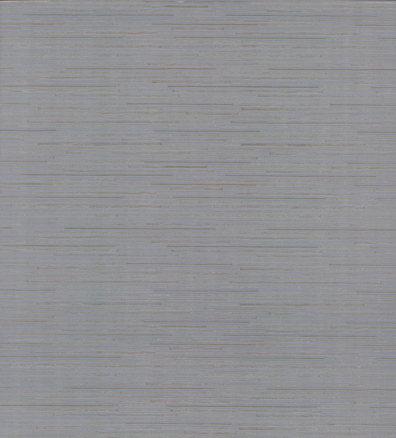 DD3834 Ribbon Bamboo Blue & Silver Metallic Dazzling Dimensions Wallpaper by York Wallcoverings