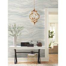 DD3841M Currents Blue Dazzling Dimensions Mural by York Wallcoverings