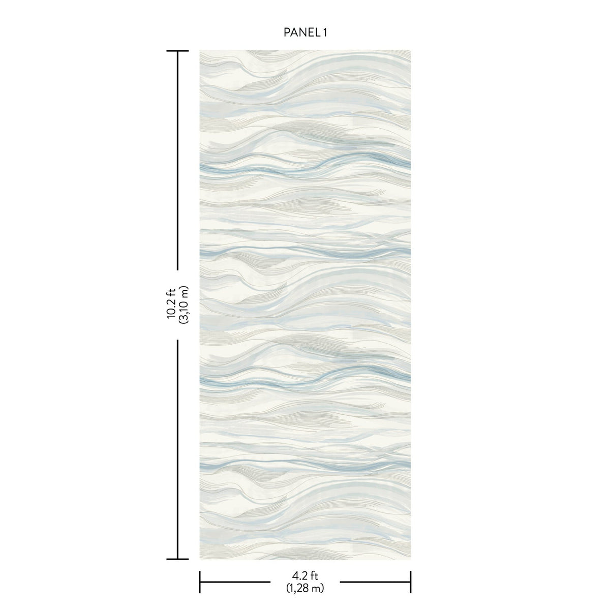 DD3841M Currents Blue Dazzling Dimensions Mural by York Wallcoverings