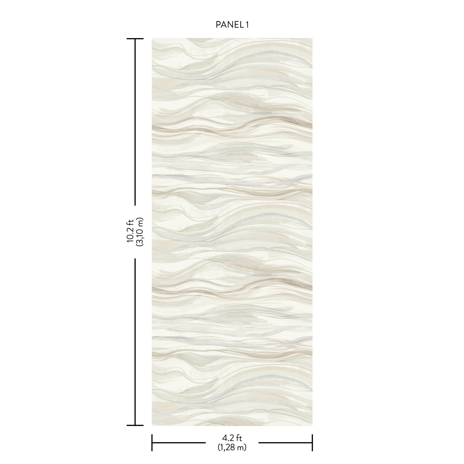 DD3842M Currents Neutral Dazzling Dimensions Mural by York Wallcoverings