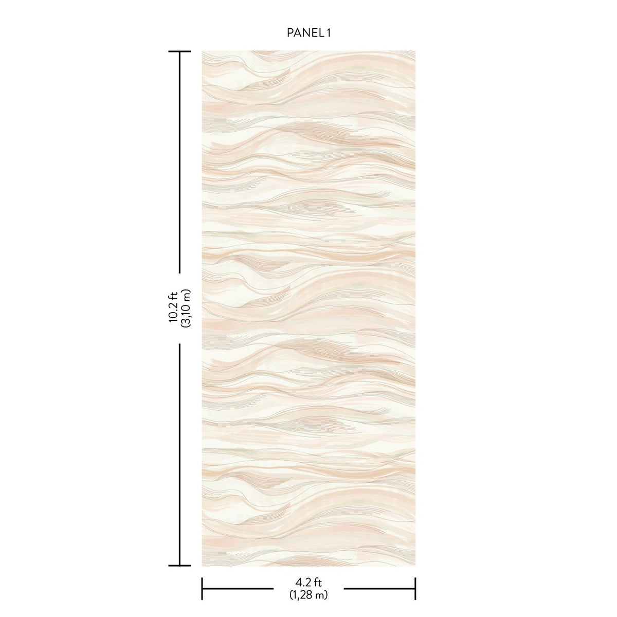 DD3843M Currents Beige Dazzling Dimensions Mural by York Wallcoverings