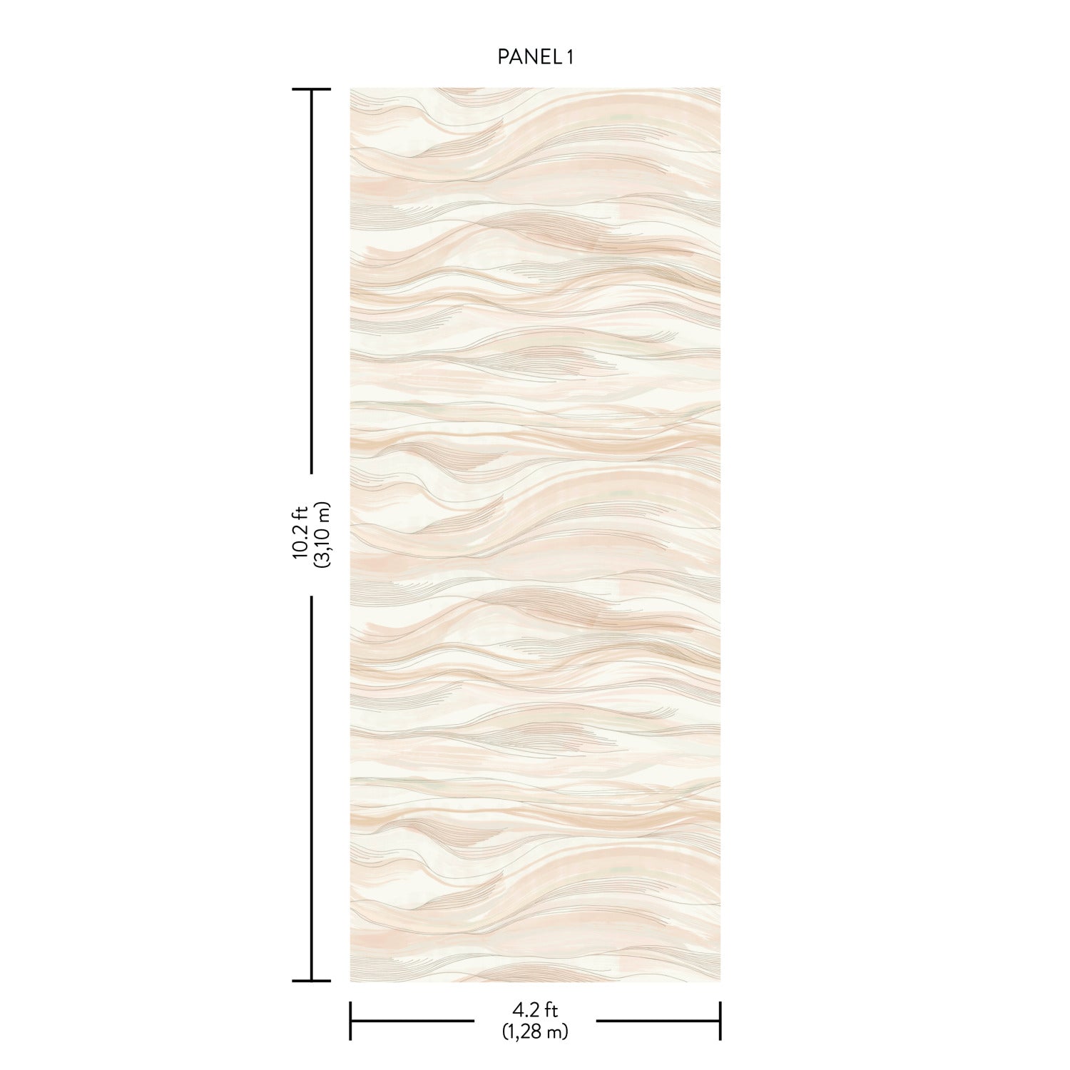 DD3843M Currents Beige Dazzling Dimensions Mural by York Wallcoverings