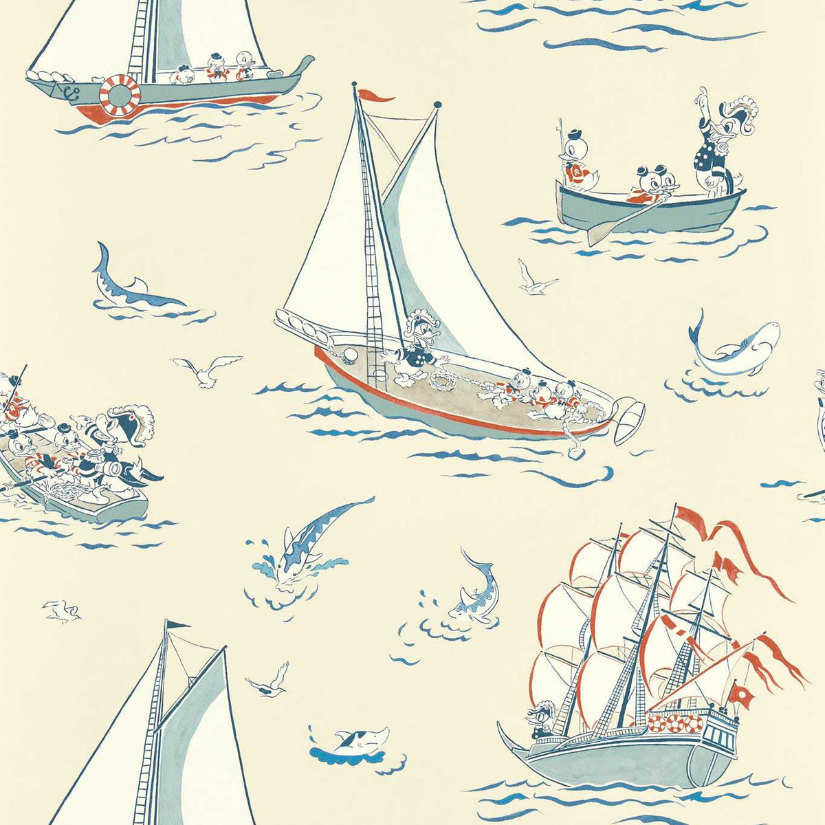 Donald Nautical Disney Home Wallpaper by Sanderson