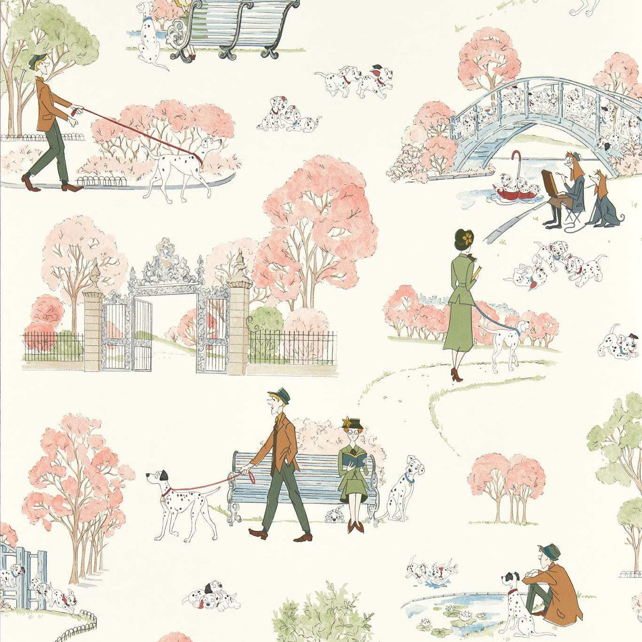 217289 101 Dalmatians Disney Home Candy Floss Wallpaper by Sanderson