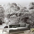 DE01714 Malvern Designology Charcoal Wallpaper Mural By Sketch Twenty 3