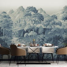 DE01717 Malvern Designology Teal Wallpaper Mural By Sketch Twenty 3