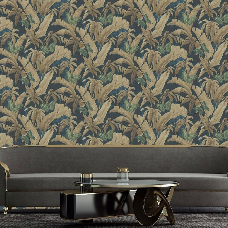 DE01730 Silverdale Designology Deep Teal Wallpaper By Sketch Twenty 3