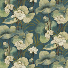 DE01735 Waterlily Designology Petrol Wallpaper By Sketch Twenty 3