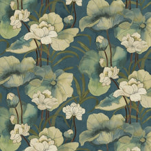 DE01735 Waterlily Designology Petrol Wallpaper By Sketch Twenty 3