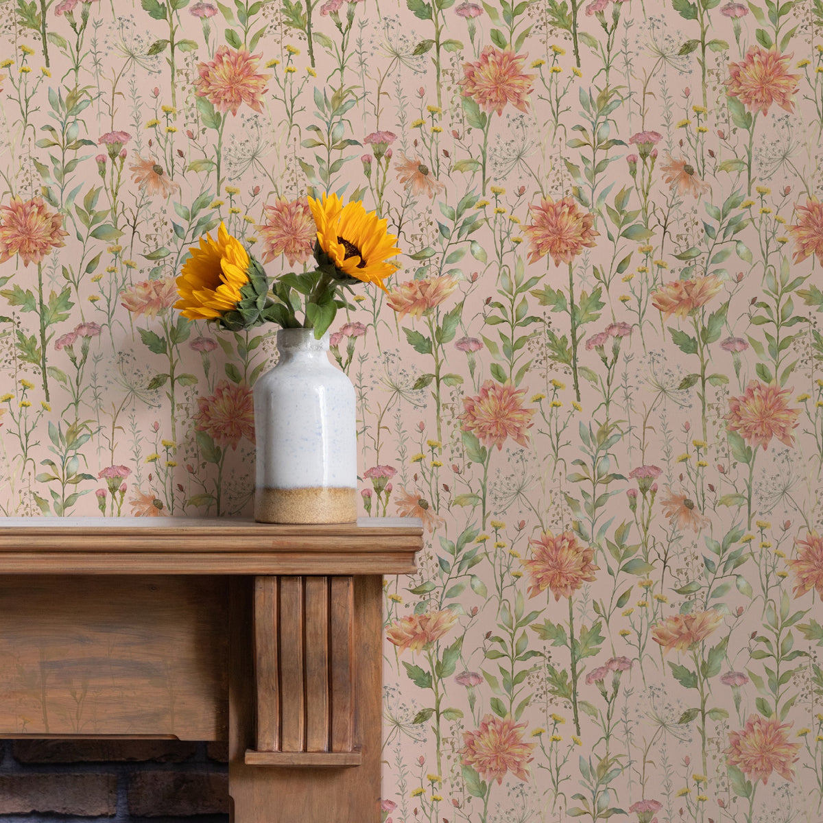 Delamere Apricot Wallpaper by Voyage Maison | DELAMER/WPO/APR