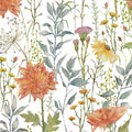 Delamere Linen Botanical Stories Wallpaper by Voyage Maison