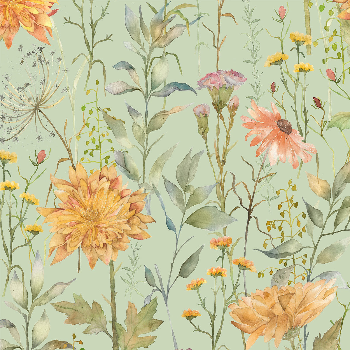 Delamere Sage Wallpaper by Voyage Maison | DELAMER/WPO/SAG