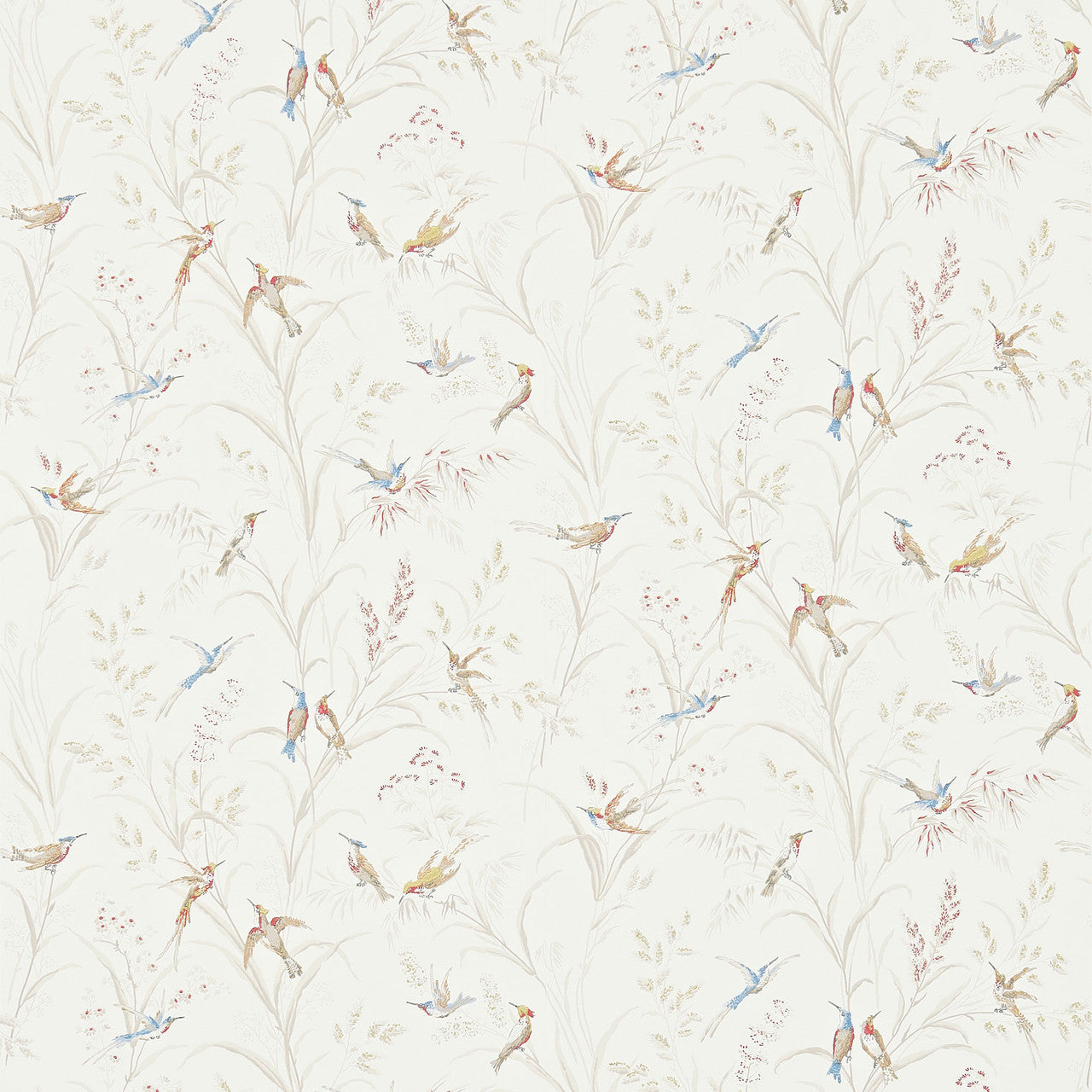 214080 Tuileries Country Woodland Taupe and Multi Wallpaper by Sanderson
