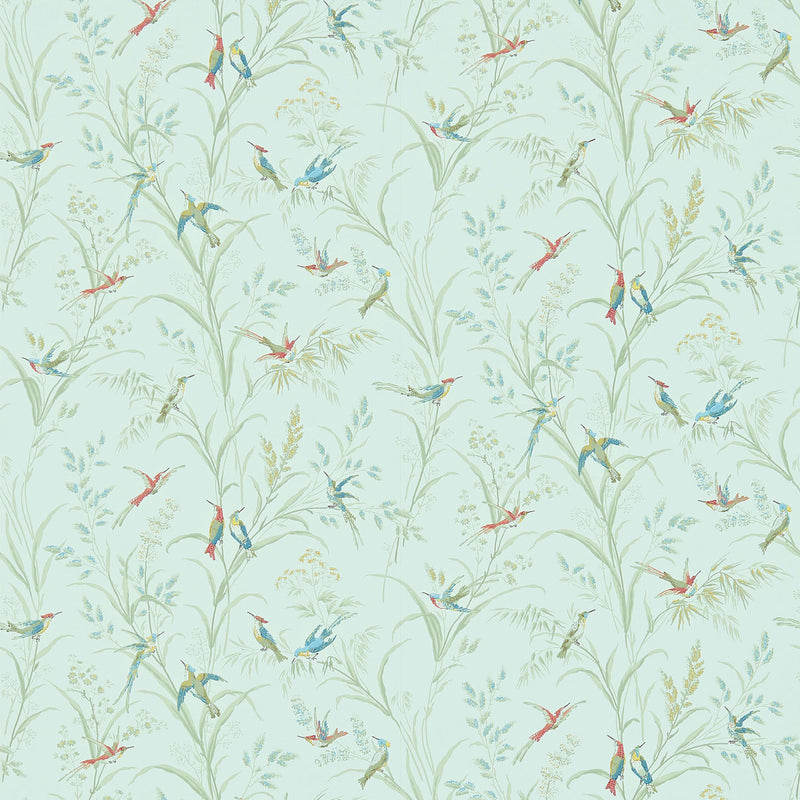 214082 Tuileries Country Woodland Sage and Multi Wallpaper by Sanderson