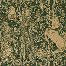 217297 Aurelia's Grail Giles Deacon Gobelin Green and Bronze Wallpaper by Sanderson