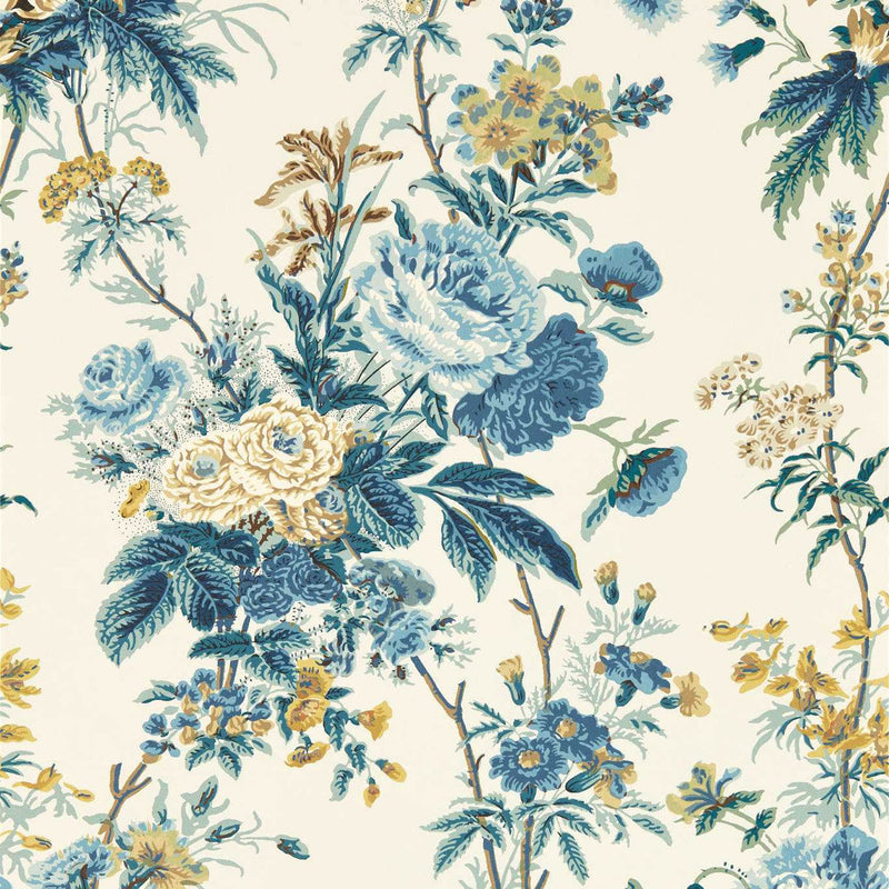 217304 Lakeland Paradis Giles Deacon Poppinjay and Lion Wallpaper by Sanderson