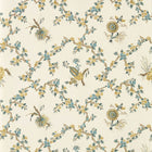 217319 Trelliage Giles Deacon Chamomile and Chalk Wallpaper by Sanderson
