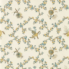 217319 Trelliage Giles Deacon Chamomile and Chalk Wallpaper by Sanderson
