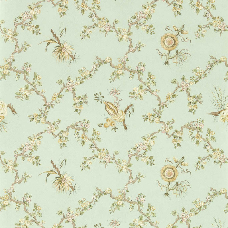 217320 Trelliage Giles Deacon Aphrodite and Blush Wallpaper by Sanderson
