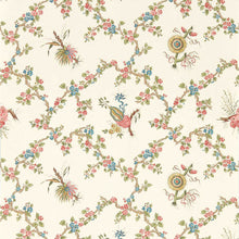 217321 Trelliage Giles Deacon Raspberry and Stone Wallpaper by Sanderson
