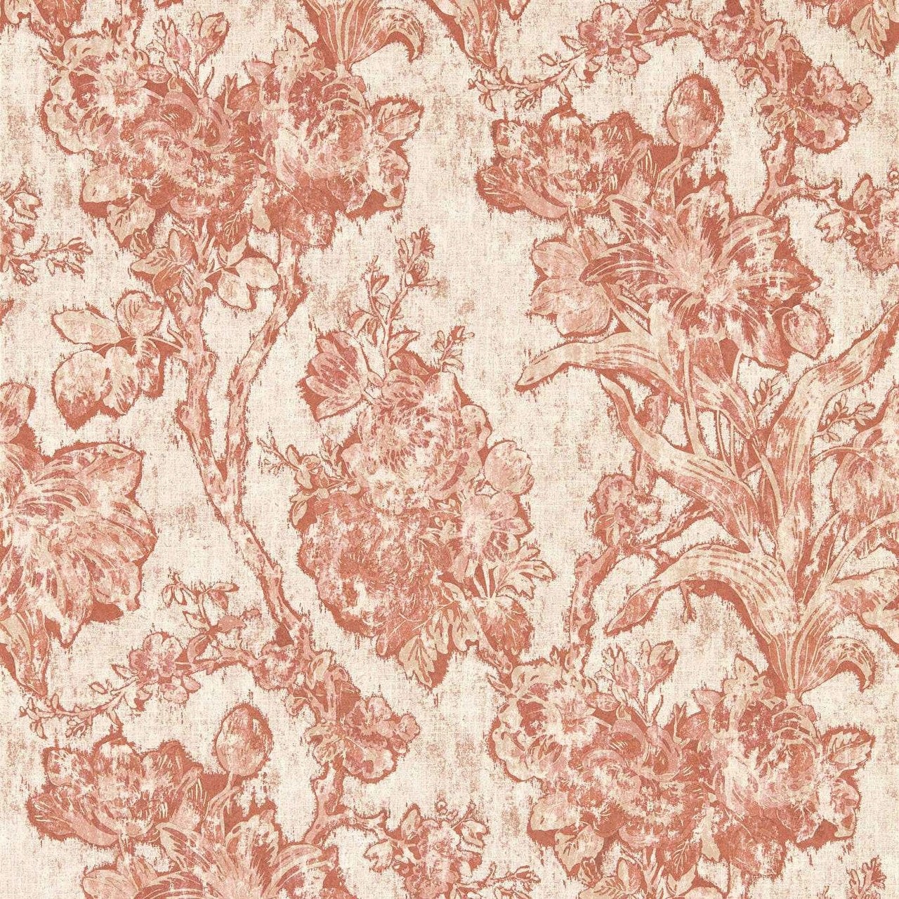 217324 Fringed Tulip Toile Giles Deacon Putty Wallpaper by Sanderson