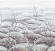 Sakura Silver Traces Mural by Masureel
