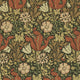Compton Morris & Friends Brown and Orange Wallpaper by Morris & Co