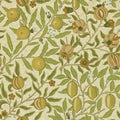 Fruit Morris & Friends Lime, Green and Tan Wallpaper by Morris & Co