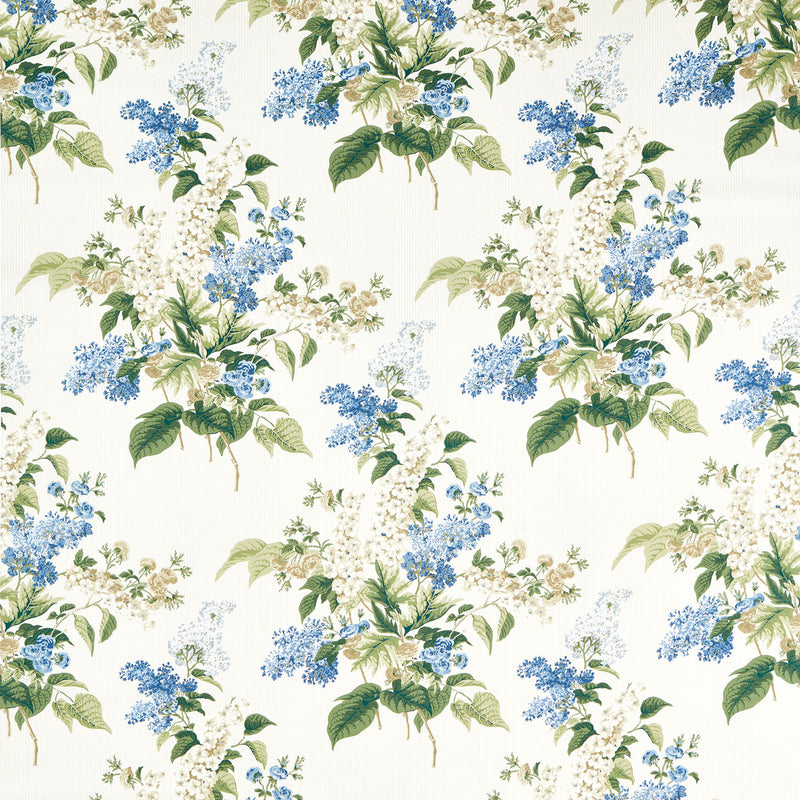 227313 Delphinium & Lilac Highgrove Larkspur Blue Fabric by Sanderson