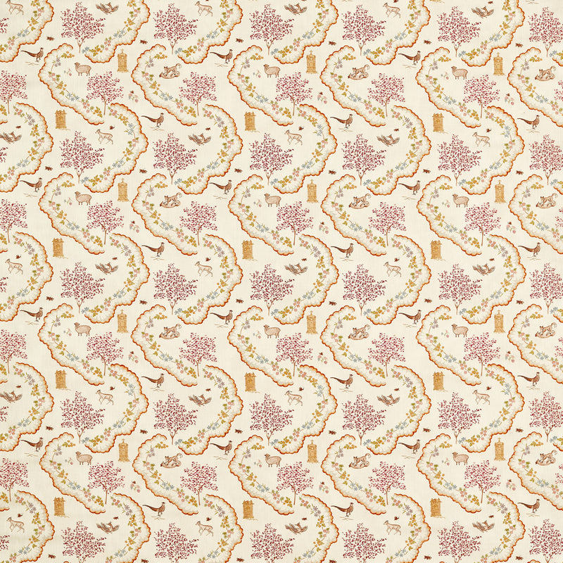 227316 Wildflower Meadow Highgrove Maple Fabric by Sanderson