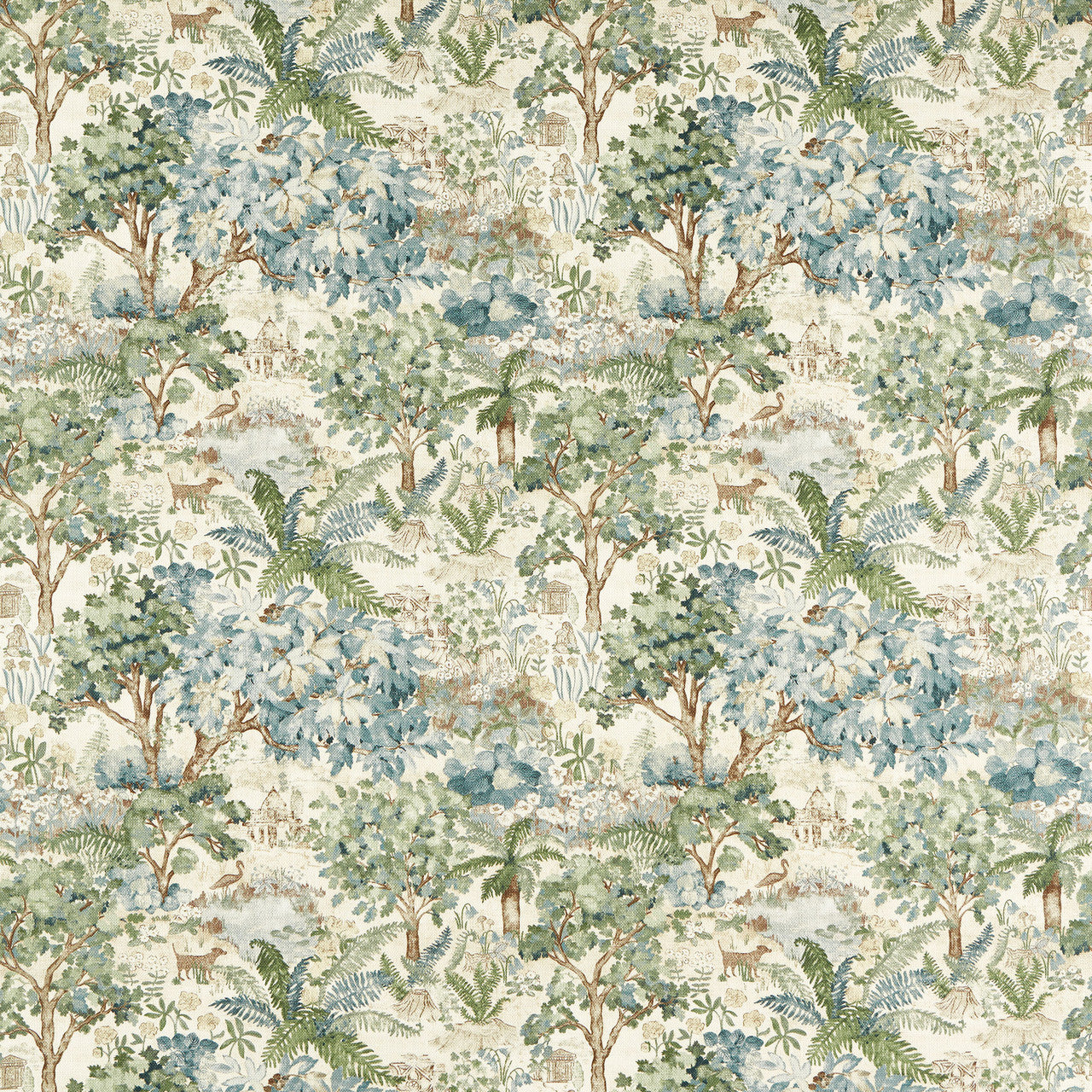 227324 The Stumpery Highgrove Fern Fabric by Sanderson