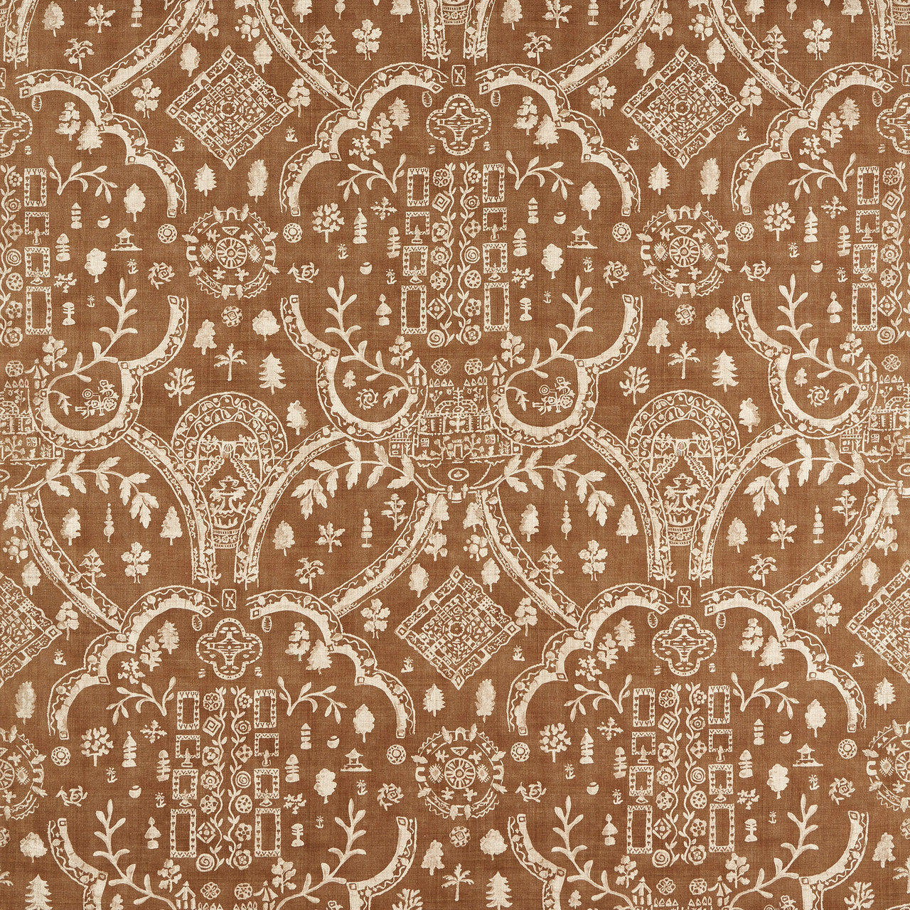 227325 Topiary View Highgrove Muntjac Fabric by Sanderson