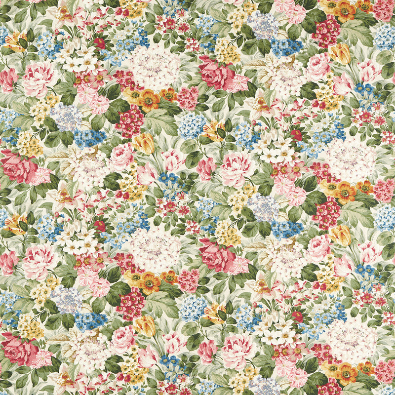 227329 Hydrangea & Rose Highgrove Chintz Fabric by Sanderson