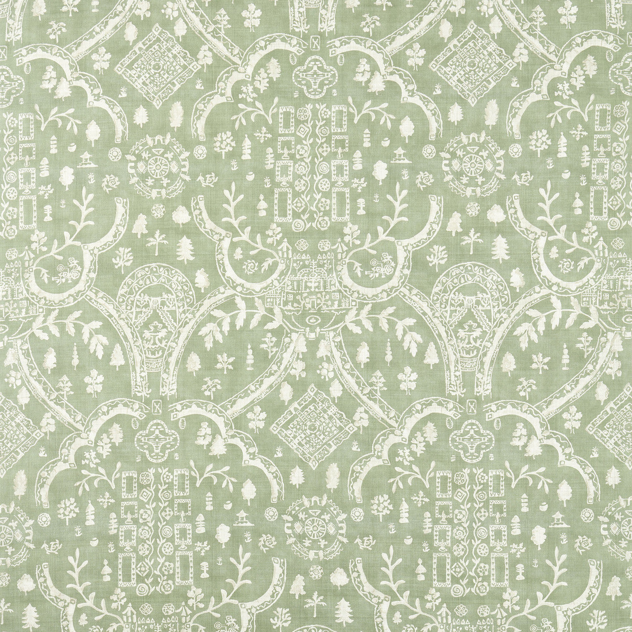 227338 Topiary View Highgrove Thyme Fabric by Sanderson