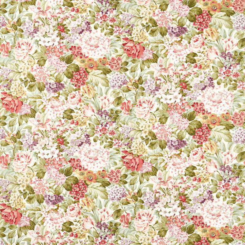 227339 Hydrangea & Rose Highgrove High Tea Fabric by Sanderson