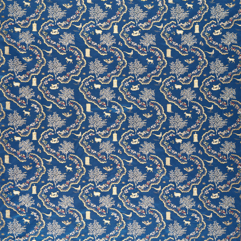 237601 Wildflower Meadow Highgrove Sapphire Fabric by Sanderson