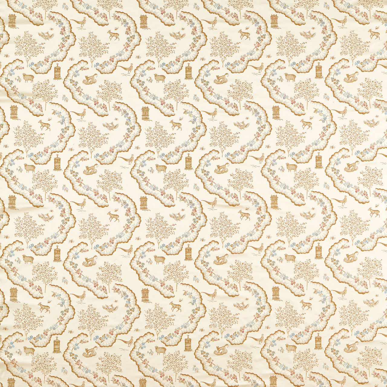 237602 Wildflower Meadow Highgrove Pearl Fabric by Sanderson