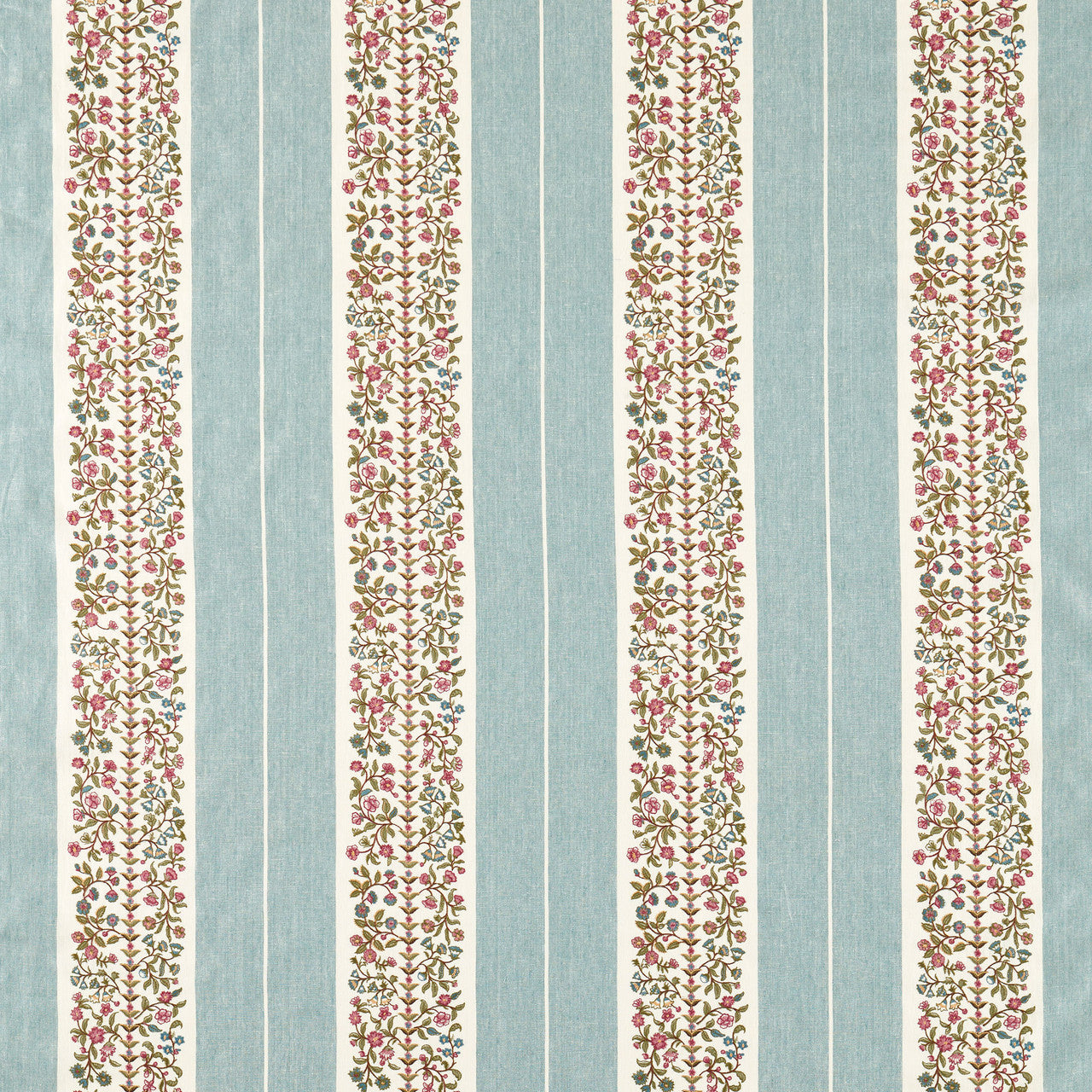 237603 Pergola Embroidery Highgrove Mineral Blue Fabric by Sanderson