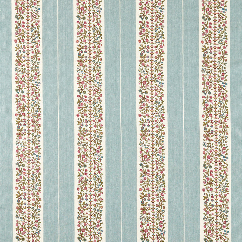 237603 Pergola Embroidery Highgrove Mineral Blue Fabric by Sanderson