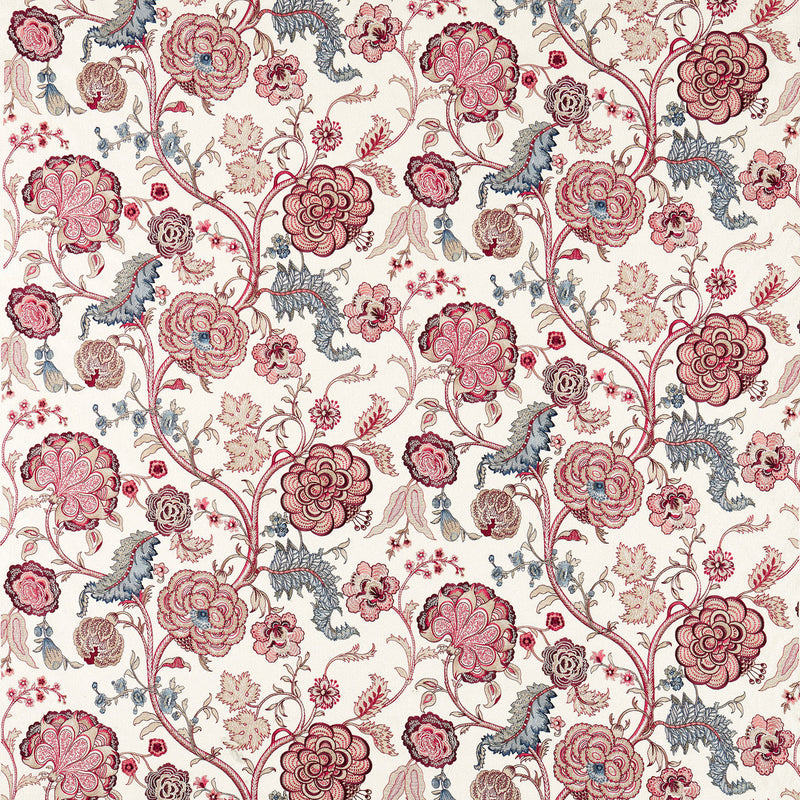 237605 Salisbury Embroidery Highgrove Crimson Fabric by Sanderson