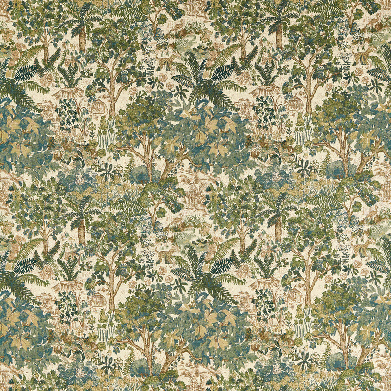 237607 Stumpery Tapestry Highgrove Fern Fabric by Sanderson