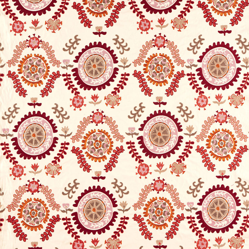 237610 Annabel's Suzani Highgrove Mulberry Fabric by Sanderson