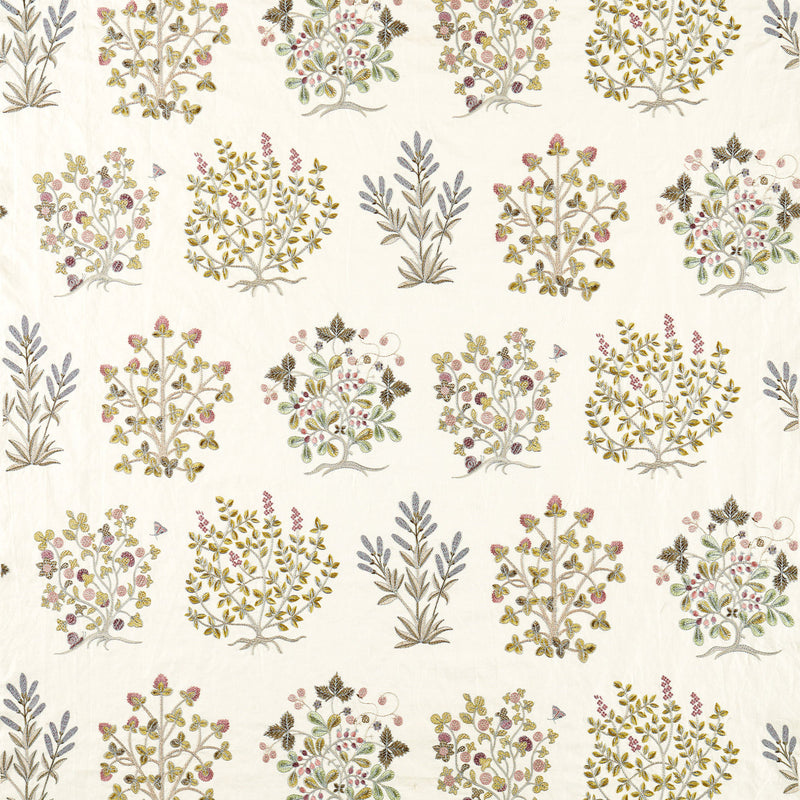 237617 Thyme Walk Highgrove Damson/Quince Fabric by Sanderson