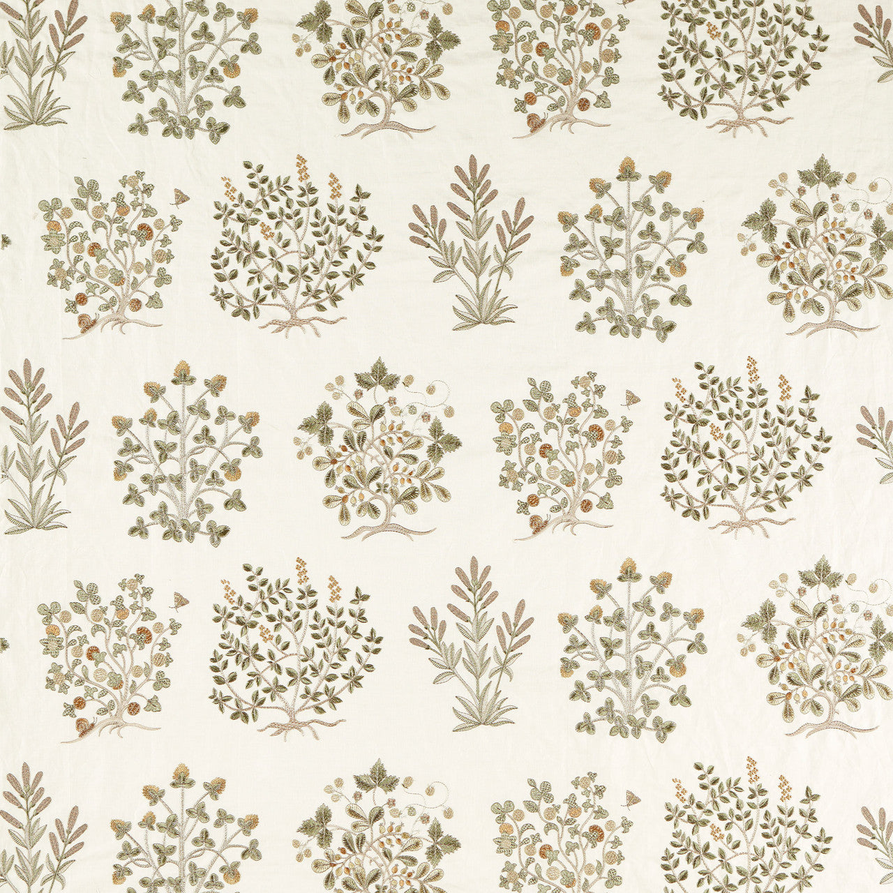 237618 Thyme Walk Highgrove Lichen/Gooseberry Fabric by Sanderson